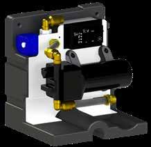 De IRM -1 Watermanager beschikt over een 24 Volt zelfaanzuigende membraampomp voorzien van automatische drukbesturing.