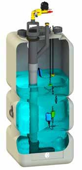 IRM HYBRIDE SYSTEEMTANK AQF Compleet regenwatersysteem met systeemtank voor hybride systeem Kunststof tank, type AQF, van hoogwaardig recyclebaar