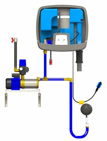 PRODUCT AANSLUITSCHEMA Persleiding Drinkwater Overloop OPTIES Waterslot Indien er geen noodoverloop aansluiting aanwezig is kan het toestel uitgebreid worden met een