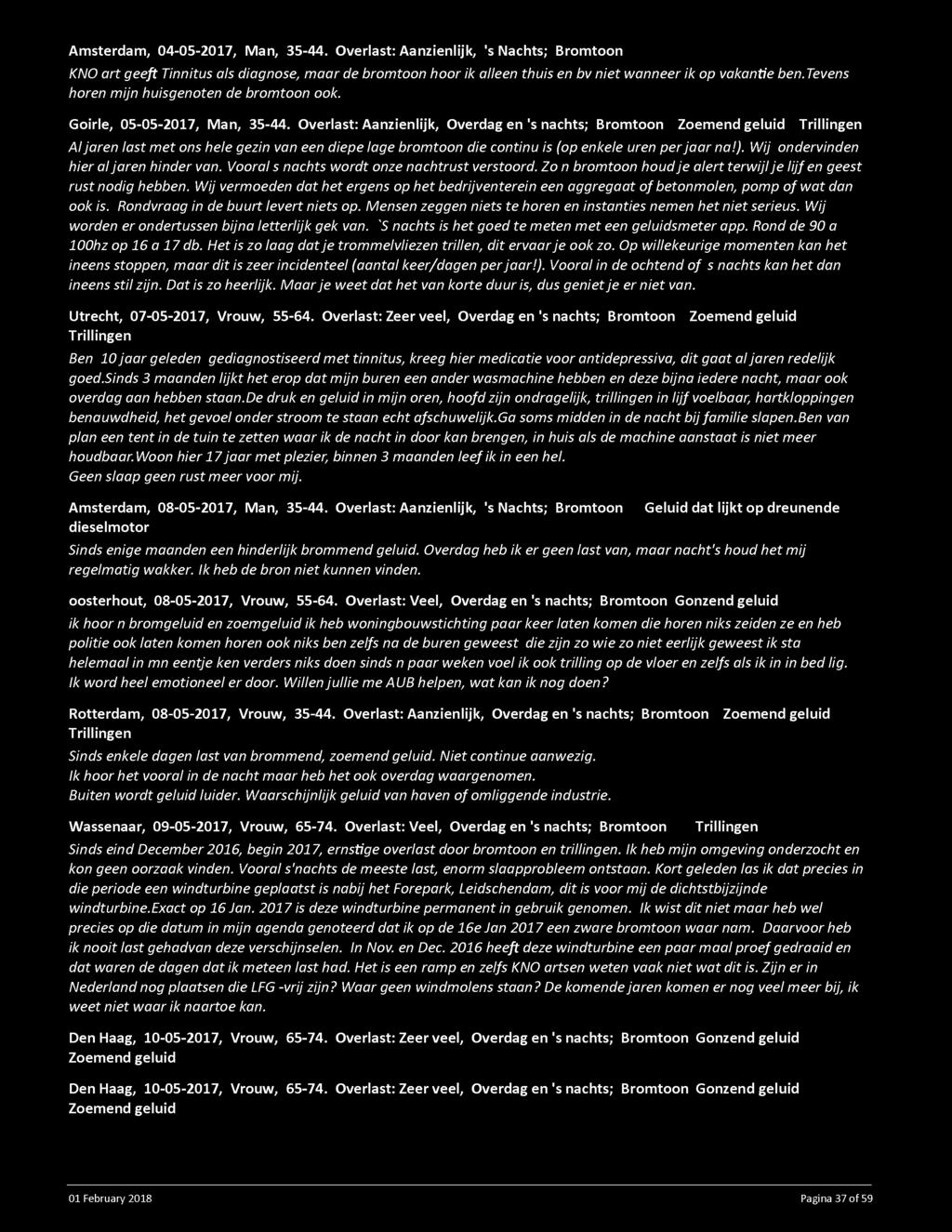 Amsterdam, 04-05-2017, Man, 35-44. Overlast: Aanzienlijk, 's Nachts; Bromtoon KNO art geeft Tinnitus als diagnose, maar de bromtoon hoor ik alleen thuis en bv niet wanneer ik op vakantie ben.