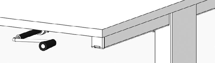 Bediening slinger verstelbare tafels 1. Draai de knop linksom uit om het instelmechanisme te ontgrendelen. 2. Til het werkblad iets omhoog om het instelmechanisme te ontlasten. 3.