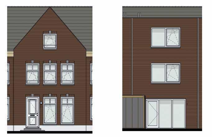 woningtype C1 Doorsnede woningtype C1 Voorgevel