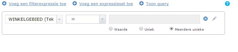 3.2. Meerdere waarden selecteren Door de bullet op Meerdere unieke te zetten kunt u eenvoudig meerdere waarden selecteren.