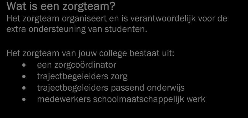 2.3 Extra ondersteuning Wanneer extra ondersteuning?