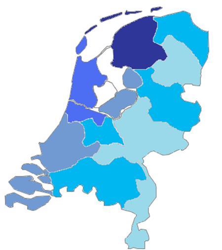 Regionale spreiding Het brengt in kaart waar de verschillende vormen van worden beoefend en welke - / vaargebieden populair zijn.