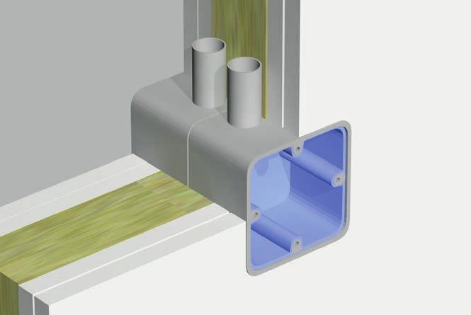 Door het aanbrengen van FO100 Putty Pad is de montage van een omkasting overbodig.