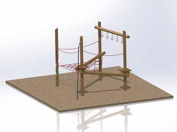 Het toestel draagt bij aan het ontwikkelen van de motoriek en het coördinatievermogen. Geschikt voor zowel reguliere als natuurlijke speelplekken.