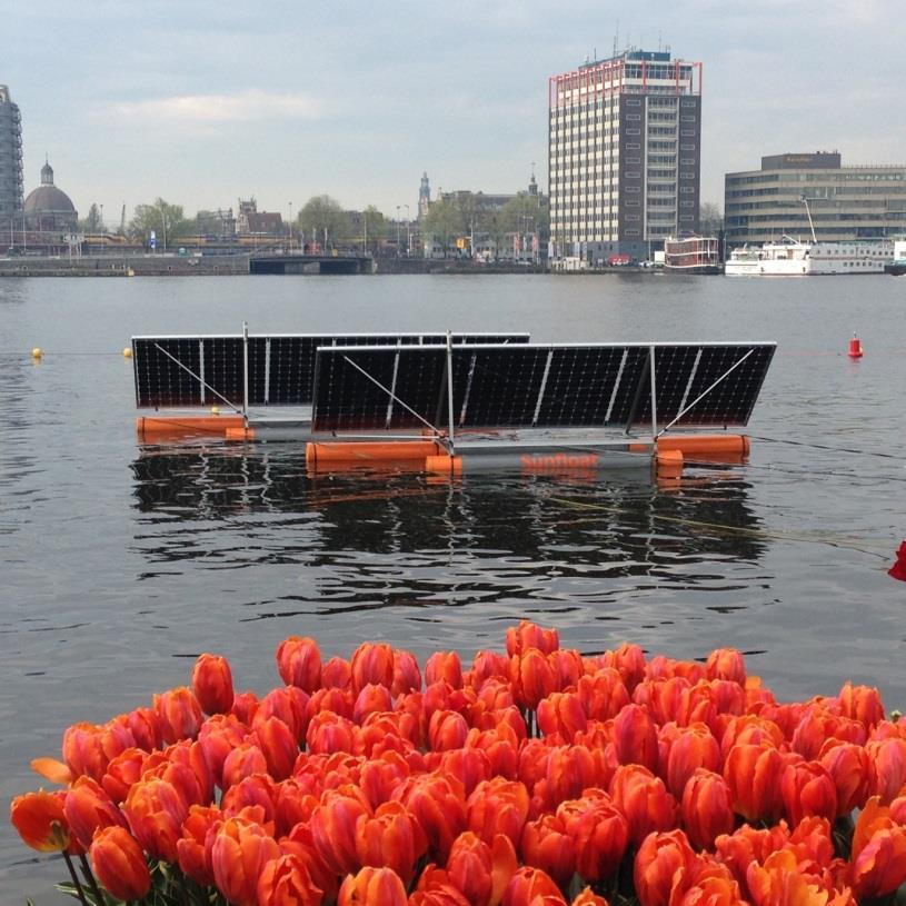 Zon op water Demo op het IJ (Sunfloat, Tempress, ECN) Testlocatie Nationaal Consortium Zon op