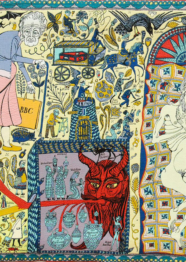 Organisatie 6 7 The Walthamstow Tapestry, 2009, Grayson Perry, collectie Bonnefantenmuseum; SBMK-Textieldag 2015, maart 2015 De SBMK is in 1995 gestart als een samenwerkingsverband tussen de negen