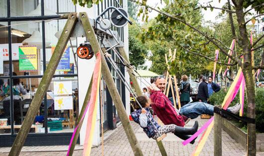 Energie in de buurt Het project energie in de buurt werkte goed. Mensen werden uitgedaagd zelf energie op te wekken. Zo is er een speeltuin gebouwd waarin door te spelen energie opgewekt werd.