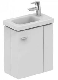 - Luxe Sifon chroom - Toiletkraan met hoge uitloop Fonteincombinatie met meubel wit - Rechts