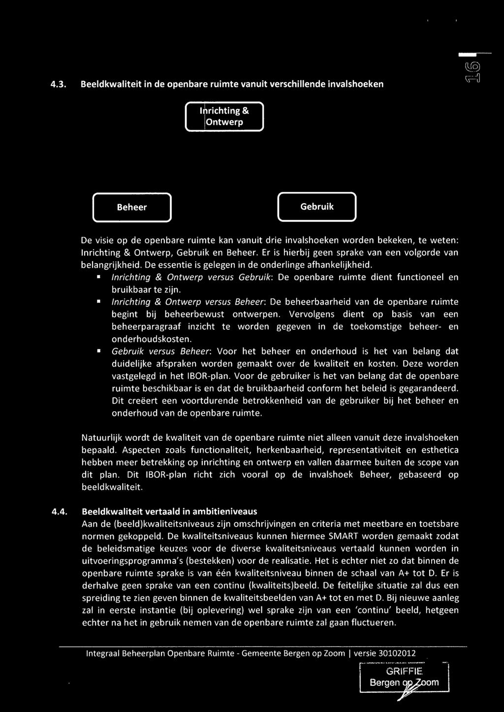 Gebruik en Beheer. Er is hierbij geen sprake van een volgorde van belangrijkheid. De essentie is gelegen in de onderlinge afhankelijkheid.