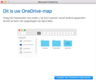 Na een tijdje verschijnt het icoon van OneDrive rechts onderin het scherm.