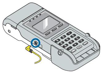 5. INGEBRUIKNAME De SIM-kaart (bij GPRS gebruik) en de batterij zijn reeds in de betaalautomaat geplaatst.