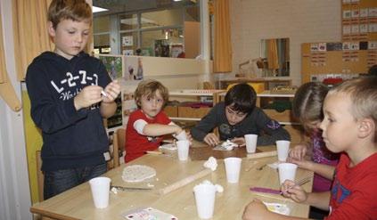 verschillende werkvormen; Een school waar we actief zijn in het organiseren en uitvoeren van bijzondere activiteiten (o.a. creamiddagen groep 1 t/m 8 door elkaar).