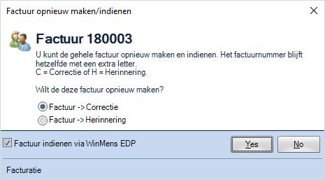Het is wel belangrijk dat u zelf weet welke optie u (eerder) geselecteerd heeft, omdat u elke optie maar 1 keer (per factuurnummer) kunt gebruiken.