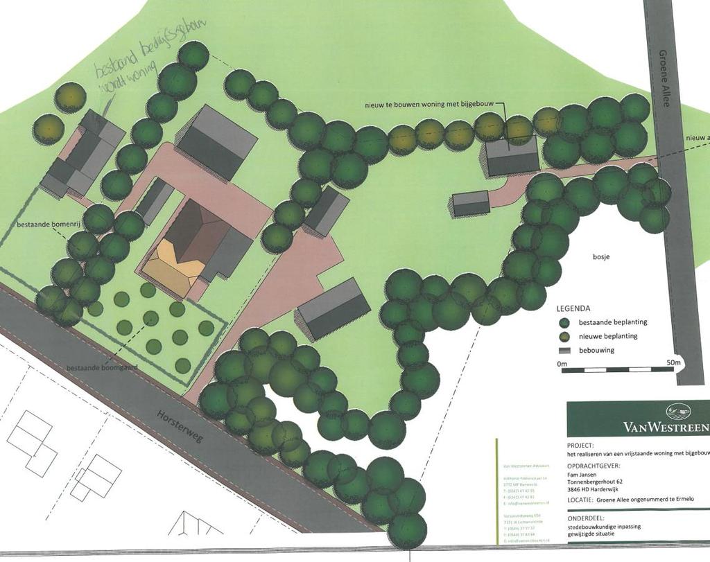 3.2 Gewenste toekomstige situatie en voorgenomen ingrepen De aanleiding voor het uitvoeren van onderhavige quickscan is de gewenste realisatie van twee woningen en een bijgebouw.