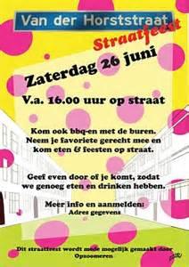 Tekst 7 Karel woont in de Van der Horststraat en krijgt van zijn buurman een folder. Beste buurtbewoners! Op 21 juni begint officieel de zomer. Ons buurtfeest is dit jaar op zaterdag 26 juni a.s. vanaf 16.
