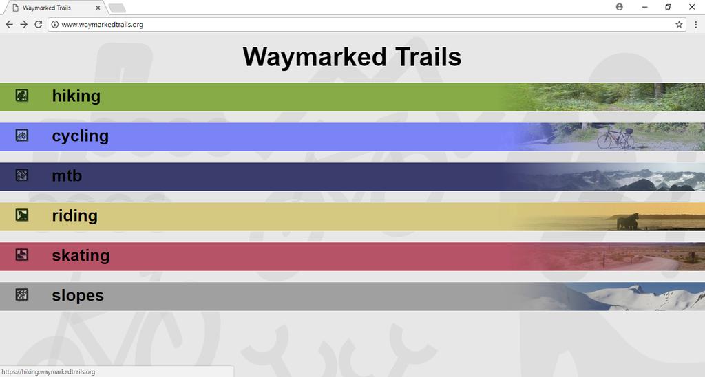 3. Opzoeken van een route op waymarkedtrails.org Op Openstreetmap zijn wandelroutes weliswaar ingevoerd, ze zijn er niet direct op te zien. Op de website waymarkedtrails kan dat wel.