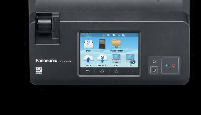 Supersnel scannen De KV-N1058X scant met 65 ppm/130 ipm*, waarmee deze de snelste is van alle Panasonic-modellen in deze klasse.