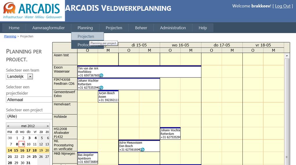 Rapportage protocollen per veldwerker Ten slotte is