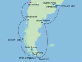 Magellaan 11 jan 2019 Punta Arenas, Chili 07:00 17:30 12 jan 2019 Ushuaia, Argentinië 10:00 19:00 13 jan 2019 Cruisen voorbij Kaap Hoorn, Chili 06:00 08:30 14 jan 2019 Cruisen 15 jan 2019 Puerto