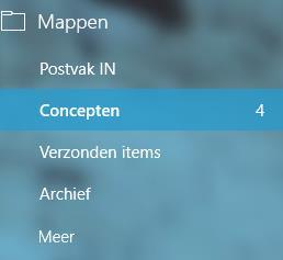 Oefening: Maak een bericht voor jezelf waarin je ook een bijlage meestuurt (neem een foto uit de map Afbeeldingen ).