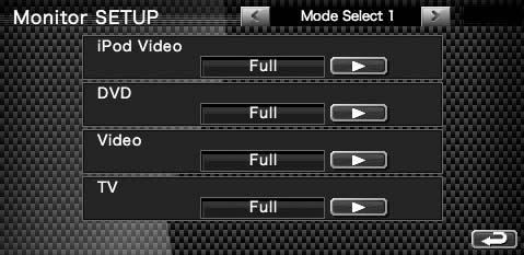 7 Keert terug naar het scherm "Screen Control". 8 Gaat naar het scherm "Mode Select ". 9 Stelt de monitorhoek in. p Bewaart de huidige monitorhoek als de hoek na het uitschakelen.