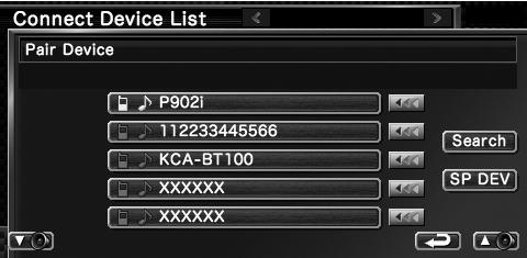 Bluetooth-instelling Registreert en selecteert de Bluetooth-eenheid. Geef het Bluetooth-instellingsscherm weer Raak aan in het "SETUP Menu" (pagina 60).