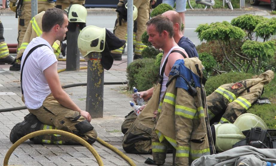 Brandweeractiviteiten in de hitte