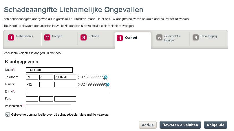 Schadeaangifte Lichamelijke Ongevallen of