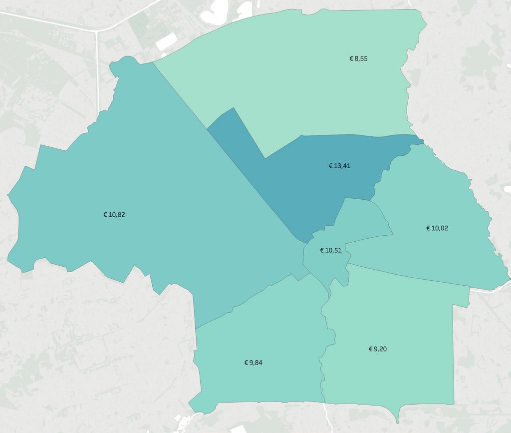 11 Huurtransacties H1 2018 EINDHOVEN Met name in het stadsdeel Woensel-Zuid zien we in de eerste helft van dit jaar een relatief hoge m 2 -huurprijs van 13,41 euro per m 2.