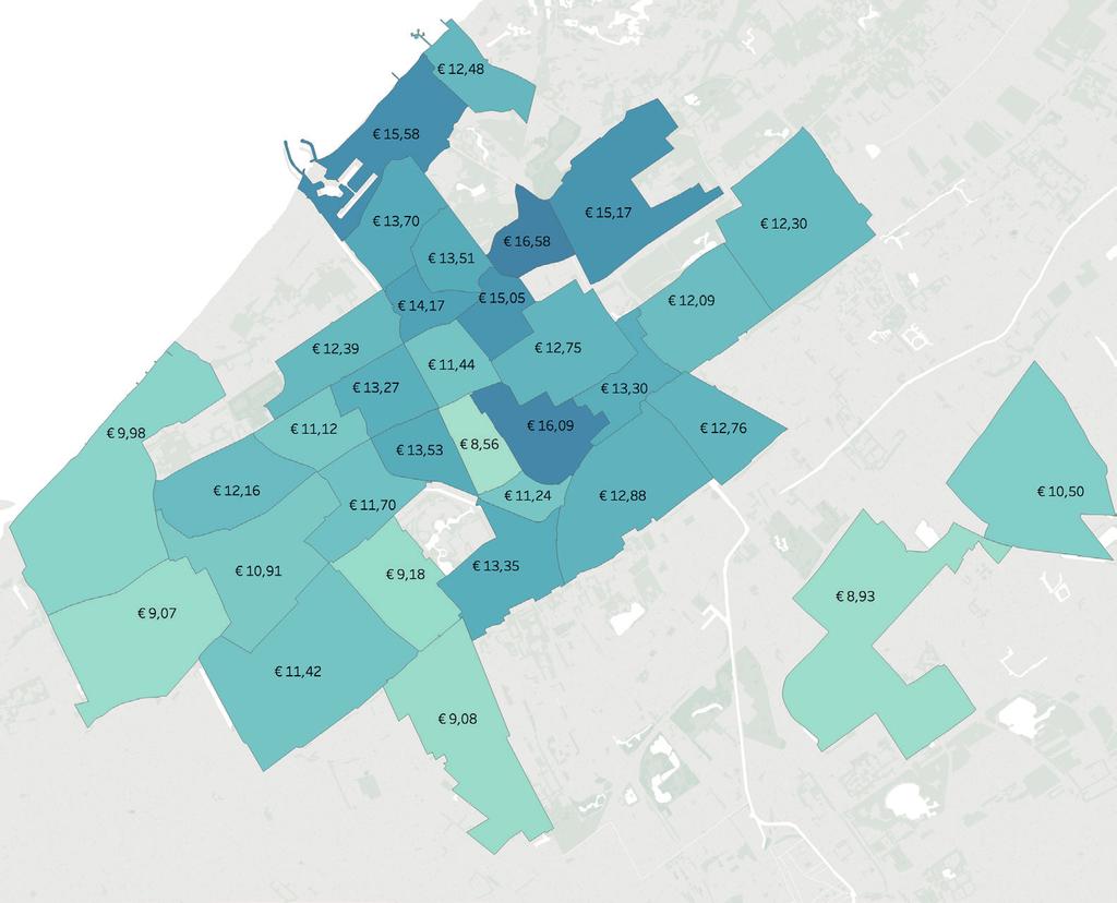 9 Huurtransacties H1 2018 DEN HAAG In de Archipelbuurt in het centrum van Den Haag (ook wel Indische buurt genoemd) worden in de eerste helft van 2018 de transacties met de hoogste gemiddelde