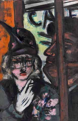 Dit werk roept emoties op als we ernaar kijken. Wat voel jij bij dit werk? Klein café, draaideur 1944 Olieverf op doek afmeting 89 x 69,4 cm 0333229 Max Beckmann 3.