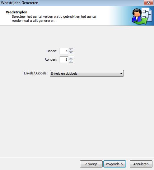 Tip! Als het programma gemaakt is, kan je geen extra rondes genereren. Tip is om meerdere rondes aan te maken, je hoeft ze namelijk niet allemaal te spelen.