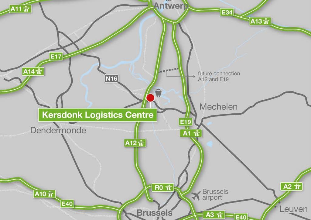 Strategische locatie Kersdonk 7, 2830 Willebroek Een slimme zet De site is strategisch gelegen op de belangrijke logistieke as