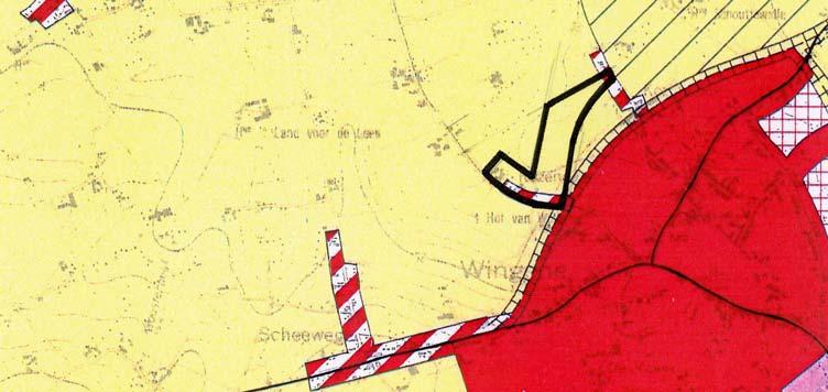 1. 4. Situering binnen het gewestplan De gronden gelegen binnen de grenzen van onderhavig BPA hebben in het gewestplan Roeselare-Tielt (KB 17/12/1979) als bestemming woongebied met landelijk