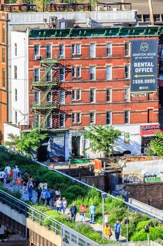 Kader 4: Internationale voorbeelden van ruimtelijke interventies High Line park, New York In New York is een voormalig spoortracé dat midden door de stad loopt, omgebouwd tot publiek park waarin
