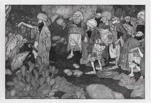 In Perzië leefden twee broers, Ali Baba en Kassim. Kassim was getrouwd met een rijke vrouw, Ali Baba was getrouwd met een vrouw die even arm was als hij.