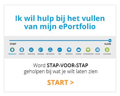 Door te klikken op deze button kom je in de omgeving waar je jouw eportfolio kunt maken. Onderstaand krijg je tekst en uitleg over het invullen en het openbaar maken van jouw eportfolio. 3.1.