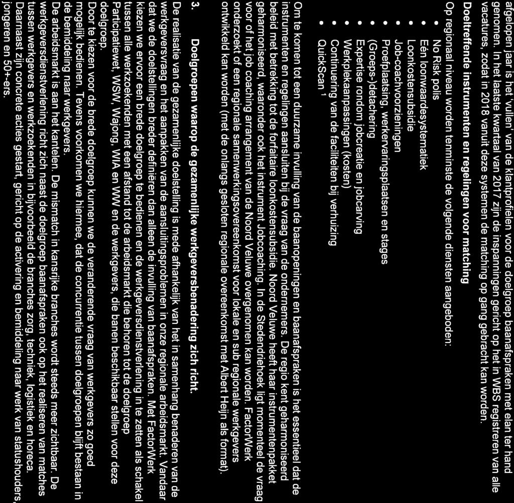 Plan van aanpak Matchen op Werk 1 ondersteuningsvragen afgelopen jaar is het vullen van de klantprofielen voor de doelgroep baanafspraken met elan ter hand genomen.