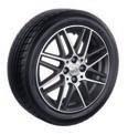 16, achter 205/40 R 17 40,6 cm/43,2 cm (16"/17") BRABUS Monoblock IX lichtmetalen velgen (R80) 3 in grijs, glansgedraaid en