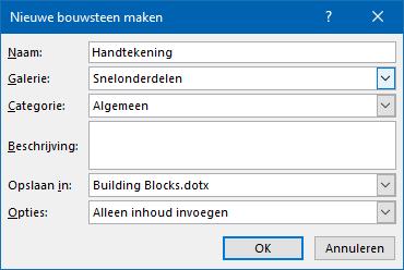 SNELONDERDELEN Met Snelonderdelen kun je bepaalde teksten die je vaker gebruikt opslaan en weer gebruiken. Denk bijvoorbeeld aan wetsartikelen of een Handtekening.