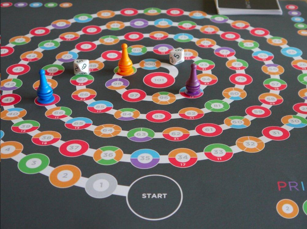 PRIME CLIMB Het mooie, kleurrijke wiskundige spel Prime Climb is een strategisch bordspel voor 2-4 spelers van leeftijd 10. Speeltijd Ongeveer 10 minuten per speler.