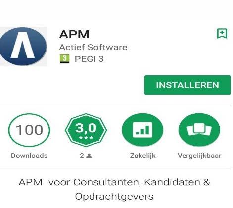 WERKBESCHRIJVING ROOSTER APP: APM De Flexleidster App is eenvoudig te downloaden in zowel de Play Store als de App store. Voor Windows Phone is er geen app beschikbaar.