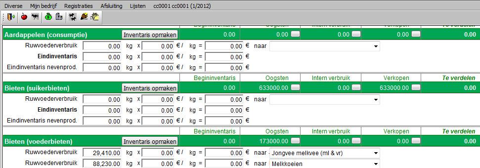 Afsluiting: inventaris