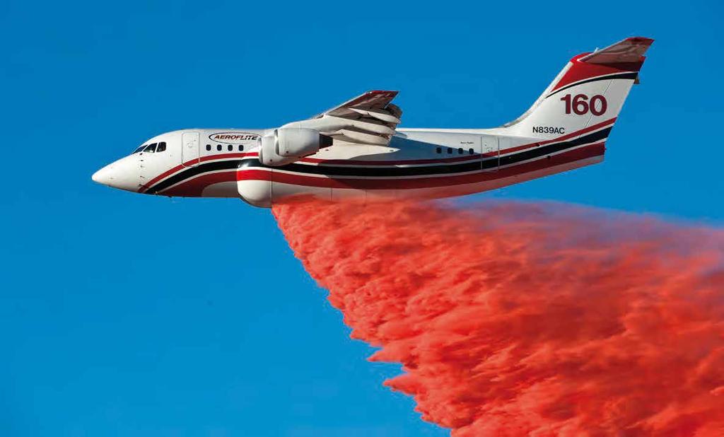 ONTWIKKELINGEN Door: Ruud Vos - Foto s: BAE Systems Regional Aircraft AIRTANKERROL BAE 146/AVRO RJ De rol van de viermotorige BAe 146/AVRO RJ is nog lang niet uitgespeeld.