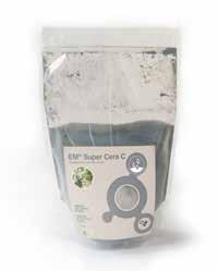 SUPER CERA C Bij planten: EM keramiekpoeder ontstaat door de fermentatie van kleimineralen door middel van EM.