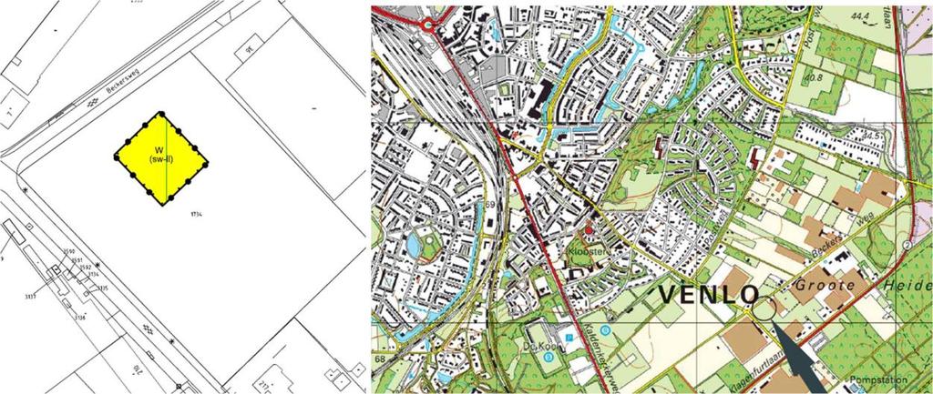 3. AFBAKENING ONDERZOEKSLOCATIE VOORONDERZOEK Het vooronderzoek omvat de onderzoekslocatie en de direct hieraan grenzende percelen en/of terreindelen binnen een afstand van 25 meter.