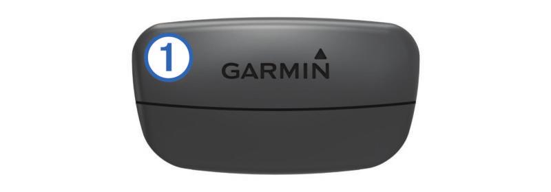 ANT+ sensors Uw toestel kan worden gebruikt in combinatie met draadloze ANT+ sensors. Ga voor meer informatie over compatibiliteit en de aanschaf van optionele sensors naar http://buy.garmin.com. De hartslagmeter aanbrengen OPMERKING: Als u geen hartslagmeter hebt, kunt u deze paragraaf overslaan.